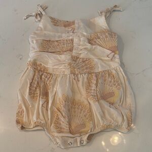 Peacock Print Baby Romper